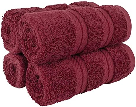 American Soft Linen 100% Cotton Luxury Turkish Towels, 4 PC Washcloth Set by AmericanSoftLinen