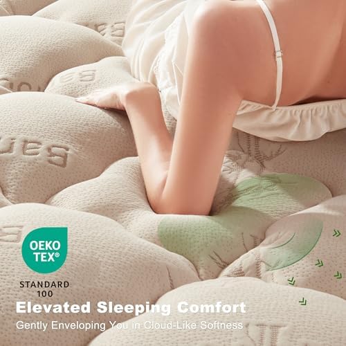 BEDLORE King Mattress Topper, Thick Pillow Top Mattress Pad - Image 2
