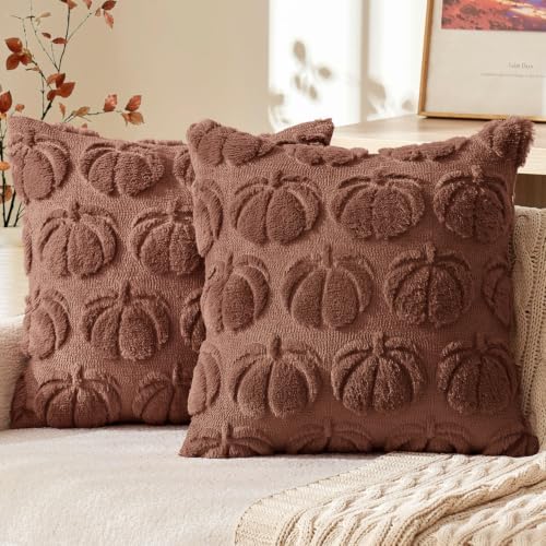 MIULEE Fall Pillow Covers Pumpkin Fall Decor 18x18 Autumn Glaze by MIULEE