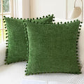 CaliTime Decorative Couch Throw Pillow Covers 16 X 16 Inches Forest Green by CaliTime