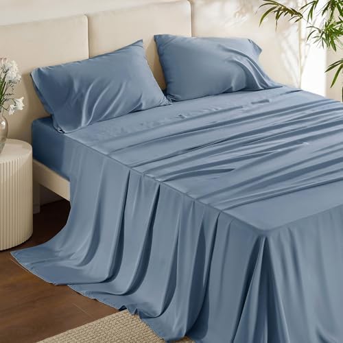 Bedsure PureWoven 100% Rayon Derived from Bamboo, Queen Sheets, 4 Pieces by BEDSURE
