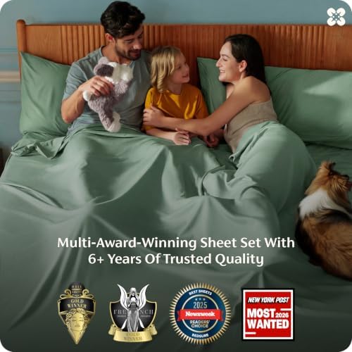 Bedsure PureWoven 100% Rayon Derived from Bamboo, Queen Sheets, 4 Pieces - Image 3