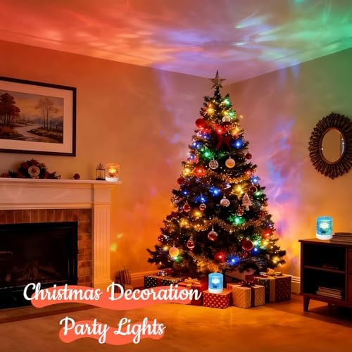 Cordless Northern Aurora Borealis Light Projector for Bedroom-Water Ripple Ocean Wave Projector Light-Shower Lamp-Teen Girl Gifts Trendy Stuff-Shower Mood Light-Bathroom Night Light-Ambient Lighting - Image 5