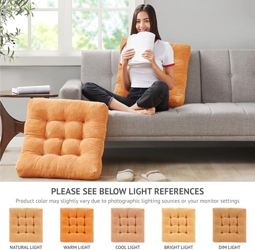 Floor Pillows Set of 2, Large Meditation Cushion - Image 3