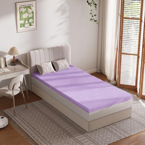 DUMOS 2 Inch Mattress Topper Twin XL Cooling Gel Ventilated Memory Foam by DumosLifestyle