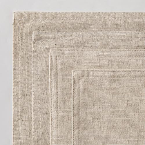MIULEE Beige Boho Linen Decorative Pillow Covers 20x20 Inch Pack of 4 - Image 6