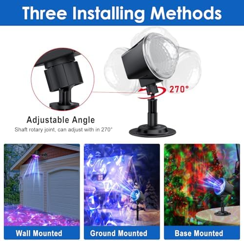 Ocean Wave Projector Light Outdoor 15 Colors Water Ripple Effect Lamp - Image 3