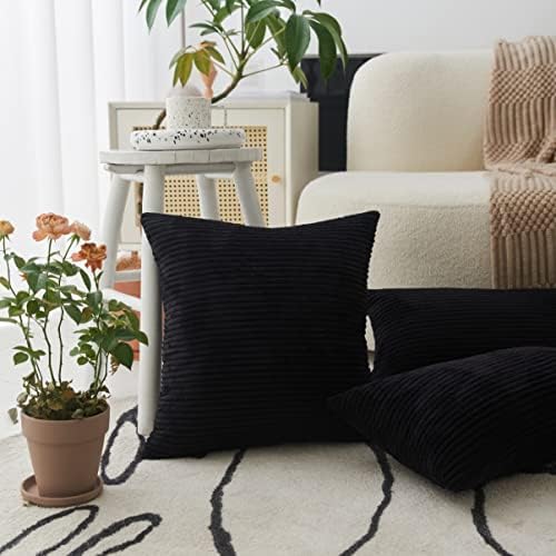 Home Brilliant Rectangle Throw Pillow Covers Super Soft Decorative Striped - Image 2
