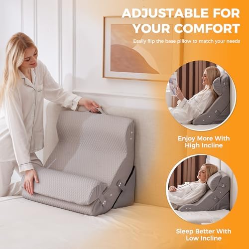 Ruqmuis Wedge Pillow Set for After Surgery, Bed Wedge Pillow - Image 6