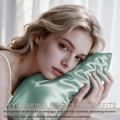 LYSHIN Silk Pillow Cases 2 Pack King Size - Image 3