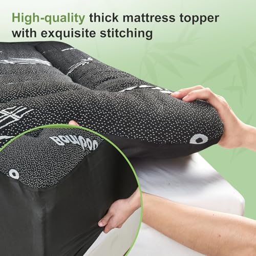 Full Size Mattress Topper Viscose Derived from Bamboo, Soft Thick Pillow Top - Image 5