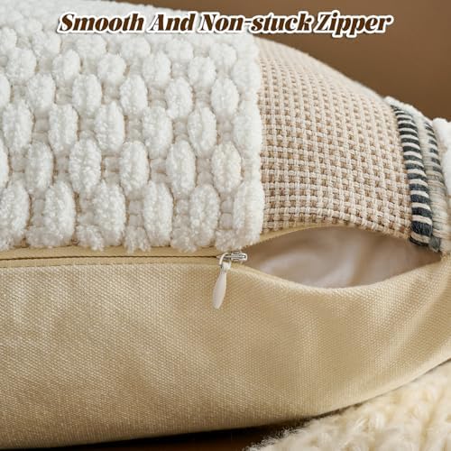 AmHoo Chenille Striped Textured Boho Throw Pillow Covers Aesthetic - Image 3
