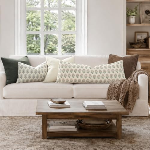 Vintage Botanical Lumbar Pillow Cover 12X20 Pack of 1, Double-Sided Floral - Image 2