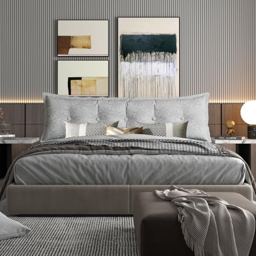 WOWMAX Headboard Pillow Queen Bolster Reading Pillow - Image 4