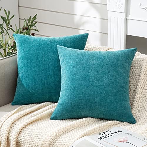 GAWAMAY Decorative Square Throw Pillow Covers 18"x18" Inch Set of 2, Super Soft by GAWAMAY
