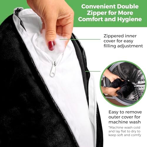 Rotator Cuff Pillow Side-Sleeper Shoulder Arm Support, Washable Cover Black - Image 5