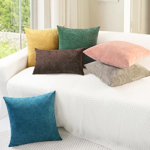 CaliTime Decorative Couch Throw Pillow Covers 16 X 16 Inches Light Taupe - Image 4