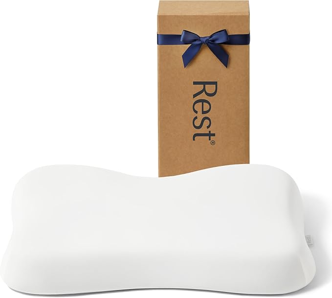 REST® Evercool® Cooling Pillow, Instant Cool-to-Touch Shell Fabric & Breathable Silicone Sponge Core for All-Night Temperature Regulation & Ergonomic Support, Low Height, Arctic White