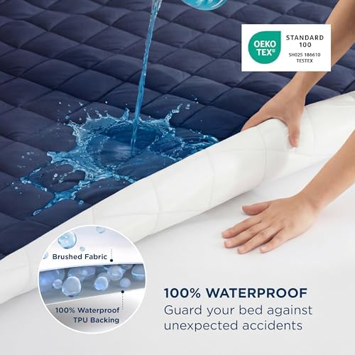 Bedsure King Mattress Protector, Quilted Waterproof Mattress Protector - Image 3