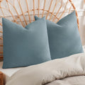 PHF 100% Cotton Waffle Weave Throw Pillow Cover, No Filling, 2 Pack Elegant by PHF