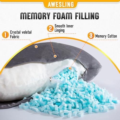 Shredded Memory Foam U Shaped Pregnancy Pillow - Image 4