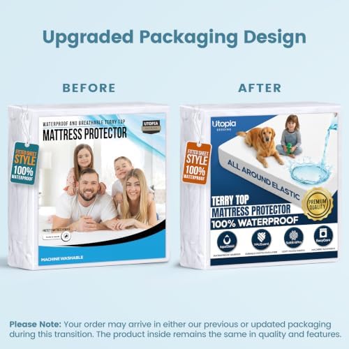 Waterproof Full Size Mattress Protector 2 Pack fits Upto 15" Deep Pocket - Image 5