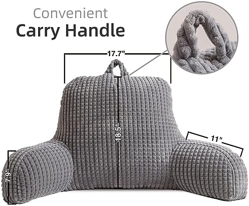 A Nice Night Grey 18.5" Bed Wedge Reading Pillows - Image 2