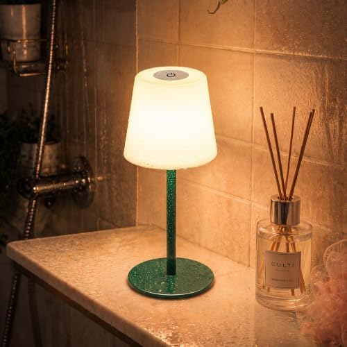 EZVALO IP65 Waterproof Shower Lamp –Spa-Like Bathroom Lamp, Rechargeable Cordless Mood Light, 3 Color Temps for Relaxing Bathroom & Bathtub Experience 1 Pack (Green) by EZVALO