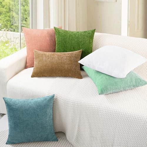CaliTime Decorative Couch Throw Pillow Covers 16 X 16 Inches Grey Green - Image 4