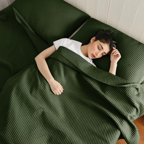 100% Cotton Waffle Pillow Shams King Size Set of 2 - Image 3
