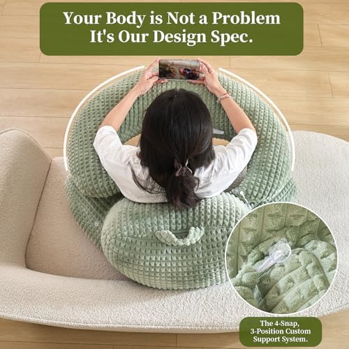 17" Reading Pillow for Bed, U Shaped Arm & Elbow Support - Image 4