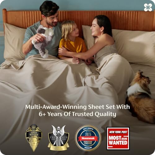 Bedsure PureWoven 100% Rayon Derived from Bamboo, King Size Sheets Set - Image 3