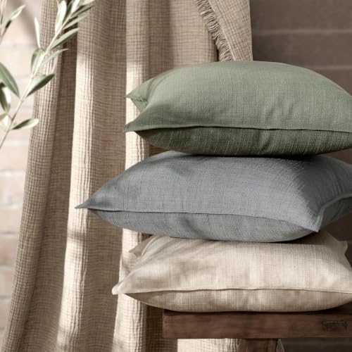 MIULEE Thick Textured Decorative Throw Pillow Covers 18x18 Inch Olive Green - Image 6