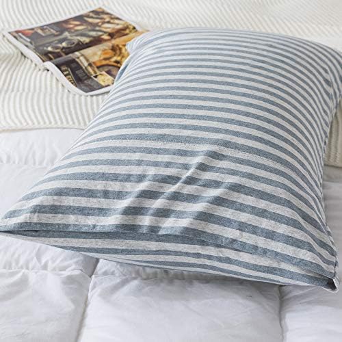 H HOUSEHOLD 100% Jersey Knit Cotton King Size Pillowcases Set of 2, Super Soft - Image 4