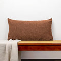 JoraLion 14x24 inch Boucle Lumbar Pillow Cover, Rust Woven Texture Neutral Long by JoraLion