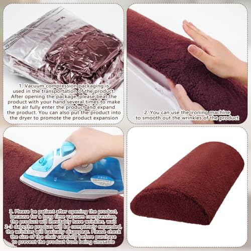 Wesiti Recliner Leg Rest Cushion Footrest Pillow Elevate Feet, Wine Red - Image 3