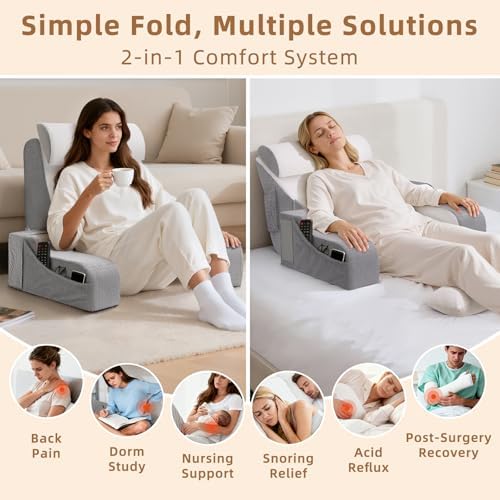Foldable Reading Pillow for Sitting in Bed Adult - Image 2