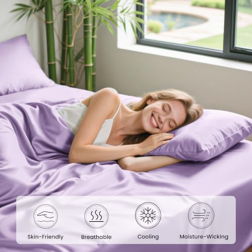 Love's cabin 4 Piece California King Size Sheet Set, 100% Rayon Derived from - Image 5