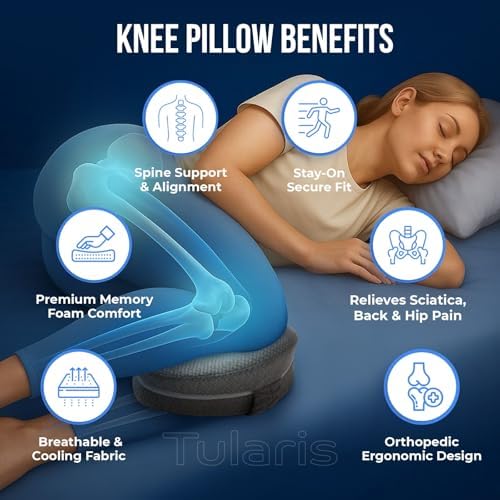 Memory Foam Knee Pillow for Side Sleepers Hip Pain - Image 3