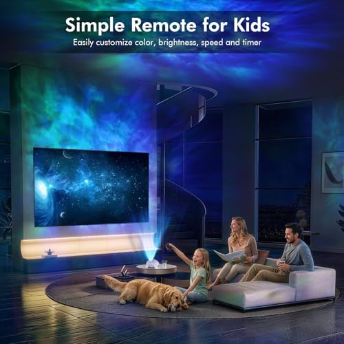 Rossetta Dual Lens Galaxy Star Aurora Projector Night Light for Bedroom - Image 6