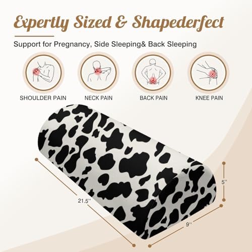 Knee Pillow for Back Sleeping – Half Moon Bolster Pillow for Under Knee While - Image 3