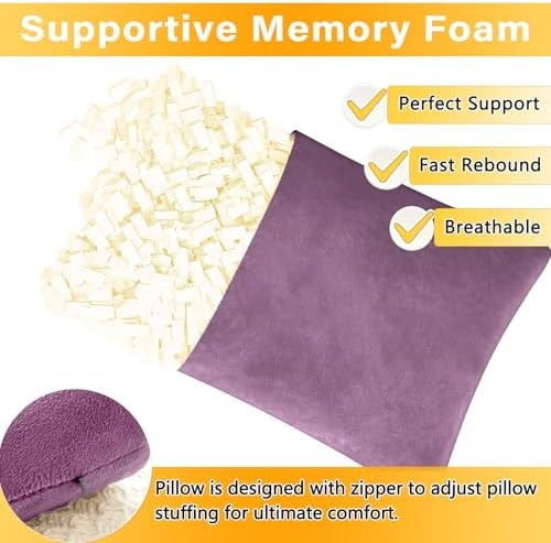 1 MIDDLE ONE 2 Pack Small Pillow, Memory Foam Mini Pillow 11 X 7 Inches - Image 2
