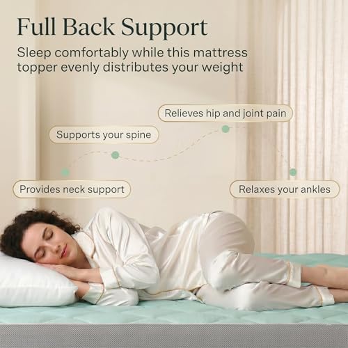 Novilla 3 Inch Dual Layer Cooling Gel Memory Foam Mattress Topper Full Size - Image 4