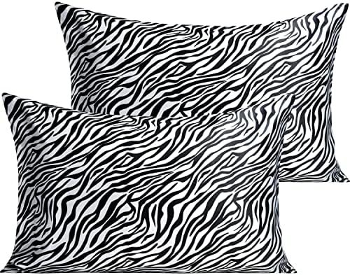 NTBAY Queen Satin Zebra Printed Pillowcases by NTBAY