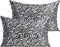 NTBAY Queen Satin Zebra Printed Pillowcases by NTBAY