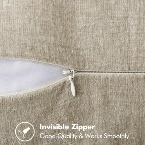 MIULEE Decorative Couch Throw Pillow Covers 20x20 Inch Light Taupe 2 Pack - Image 7
