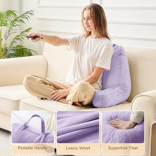 Sasttie Reading Pillow for Bed, Back Pillow for Sitting Up - Image 4