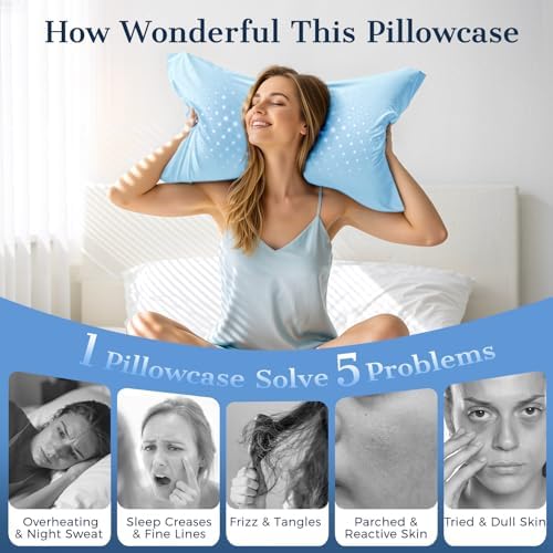 Cooling Pillow Cases 2 Pack Queen Size Cooling Pillowcases - Image 4