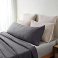 100% Cotton Waffle Weave Body Pillowcase 1 Pack, Dark Grey by ShunjieHome