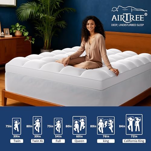 Queen Size Dual Layer 4 Inch Memory Foam Mattress Topper - Image 5